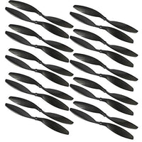 QWinOut 3k Carbon Fiber Propeller Cw CCW 8045 8047 9047 1045 1047 1147 1238 1245 1447 1555 CF Props for RC Quadcopter Hexacopter Multi Rotor UFO (10 Pairs,1045)