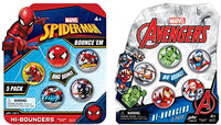 JA-RU Marvel Avengers & Spiderman Bouncy Balls Superballs Super Hi Bounce 1.2
