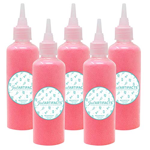 Just Artifacts 2lbs Craft and Terrarium Decorative Colored Sand (Baby Pink, 5pcs)