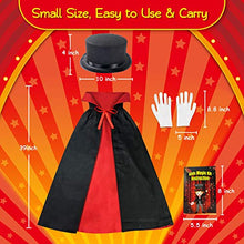 Load image into Gallery viewer, Heyzeibo Magic Kit for Kids - Magic Tricks Games Toy for Girls &amp; Boys, Magician Pretend Play Dress Up Set with Magic Wand &amp; More Magic Tricks, Instruction Manual, for Beginners Toddlers

