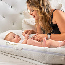 Load image into Gallery viewer, Sweepy Sleepy Baby Lounger nest Bed, Infant Baby Pillow Co Sleeper Snuggle, Made of 100% Organic Cotton, The Best in Bed Bassinet for co Sleeping, 0-10 Months, Compatible with All dockatot Arches.
