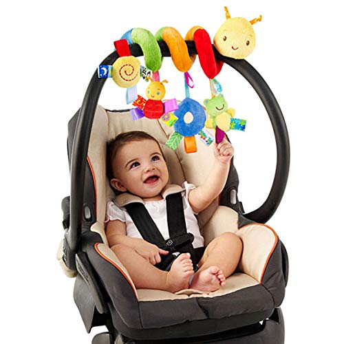 Toyvian Baby Car Seat Toy Pram Toys, Baby Stroller Toy Spiral Crib Toy with Ringing Bell for Toddler