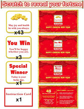 Load image into Gallery viewer, Chinese New Year 2021 Scratch Off Fortune Cards, Year of the Ox Decorations &amp; Favors for Lunar New Year&#39;s Celebration / Office Party, 24 Count
