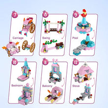 Load image into Gallery viewer, Vanmor 568Pcs Princess Castle Building Blocks Set Toy for Girls Castle Playset with 25 Models Pink Palace Brick Toys STEM Educational Construction Kits for Kids Girls Age 6-12 Gifts
