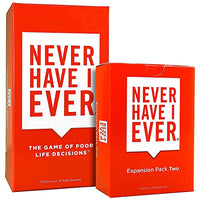 Never Have I Ever Party Card Game Bundle, Classic Edition and Expansion Pack Two, Ages 17 and Above