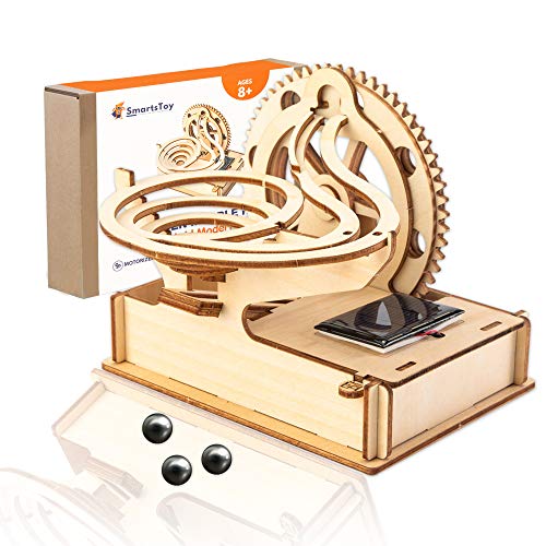 Solar Wooden Marble Runs For Kids 8-12 3D Puzzles for Kids Ages 12-14 Marble Maze Science Building Kits for Kids Ages 8-12-14-16 physics toys Stem Projects Experiment for Christmas Birthday Boys Girls