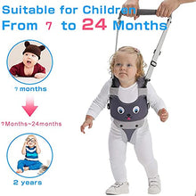 Load image into Gallery viewer, Baby Walking Harness, Adjustable Handheld Kids Walker Helper Toddler Infant Walker Harness Assistant Belt, Made of Breathable Knitted Fabric Layers,with 3pcs Baby Crawling Knee Pads
