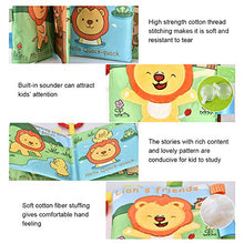 Load image into Gallery viewer, Infant Cloth Book with Rattles Toy, Crinkly Sounds Interactive Toy Fabric Book for Baby Toddler Early Educational Visual Development (Lion)
