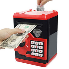 Load image into Gallery viewer, Cargooy Mini ATM Piggy Bank ATM Machine Best Gift for Kids,Electronic Code Piggy Bank Money Counter Safe Box Coin Bank for Boys Girls Password Lock Case (Red)

