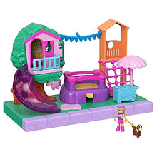 Load image into Gallery viewer, Polly Pocket Pollyville Playground Adventure Playset, Micro Polly Doll, Treehouse, Slide, Bouncy Castle, Jungle Gym, Ice Cream Cart, Peaches Figure &amp; More, Great Gift for Ages 4 Years Old &amp; Up
