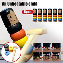 Load image into Gallery viewer, SAINGACE Little Wooden Man Who Can&#39;t Beat Interesting Magic Toy,Funny Wooden Man Magic Toy,Unbreakable Wooden Man Magic Toy Stage Magic Props, Funny Toy for Kids (6 PCS)
