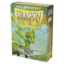 Load image into Gallery viewer, 2 Packs Dragon Shield Matte 60 ct Olive Green Standard Size Card Sleeves Individual Pack

