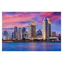 Load image into Gallery viewer, Wooden Puzzle 1000 Pieces san Diego Skyline Skylines and Pictures Jigsaw Puzzles for Children or Adults Educational Toys Decompression Game
