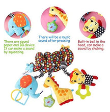 Load image into Gallery viewer, LuxAsYou Babys Fun Accessory Cartoon Cute Animals Shapes Prams Stroller Bed Spiral Activity Hanging Toys Baby Plush Hanging Toys Colorful Soothing Toys (Multicolor#001)
