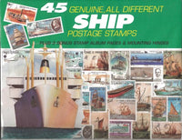 45 Genuine Postage Stamps Assortment - Ships