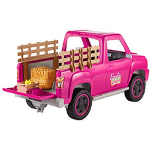 Load image into Gallery viewer, ?Barbie Sweet Orchard Farm Truck &amp; Doll Set, Blonde Barbie Doll &amp; Pink Truck with Working Tailgate, Hay Bale, Crate &amp; Corn, Gift for 3 to 7 Year Olds

