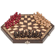 Load image into Gallery viewer, Husaria Wooden Three-Player Chess - 11 Inches
