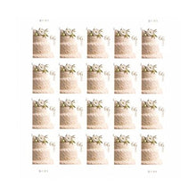 Load image into Gallery viewer, Wedding Cake Sheet of 20 x 66 cent U.S. Postage Stamps
