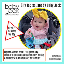 Load image into Gallery viewer, City Baby Crinkle &amp; Teething Tag Square Tummy Time Stroller Toy 8x8 inch (San Francisco)
