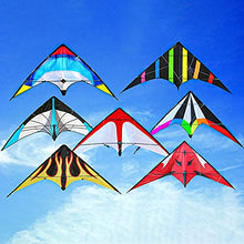 Load image into Gallery viewer, HEVIRGO Dual-line Stunt Kite,Colorful Delta Kite, 1.2M Triangle Stunt Kite,Kite-Delta Stunt Kite,Easy to Assemble Fly Fun Sport Kite, Colorful Large Sound for Kids and Adults,Outdoor Sports,Beach D
