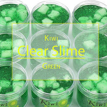 Load image into Gallery viewer, Kiwi Green Clear Slime Crystal Putty 7oz Soft Jelly Clay Non-Sticky Slime Premade for Girls Boys, Crunchy Bubble Slime DIY Cotton Mud Stretchy Kids Toys Art Craft Birthday Party Favor
