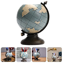 Load image into Gallery viewer, BESPORTBLE World Globe Pen Holder Resin Spinning World Globe Pen Bucket Pen Storage Container Desktop Earth Globe Model Ornament for Children Gift
