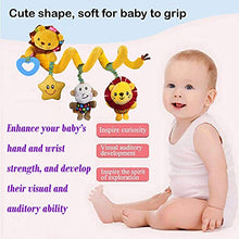 Load image into Gallery viewer, Hanging Car Seat Toys, Baby Activity Spiral Plush Toys with Music Box Rattles Monkey Lion Teether for Car Seat Stroller Crib, Car Ride Travel Toys for Infant Newborn 0 3 6 12 Months

