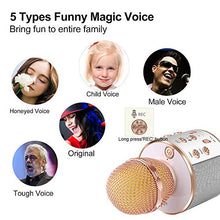 Load image into Gallery viewer, Microphone for Kids Karaoke Microphone Kids Girl Gifts for Age 4 5 6 7 8 9 Year Old Handheld Wireless Bluetooth Microphone Home Party Favor Mic Microphones Kids Christmas Birthday Gifts (Rose Gold)
