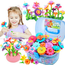 Load image into Gallery viewer, BEMITON Flower Building Toy Set for Girls, Best Birthday Gift for 3 4 5 6 Year Old Kids, Arts and Crafts Kit for Toddlers, STEM Activities and Gardening Pretend Playset, 148 pcs
