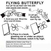 Load image into Gallery viewer, Haokanba Magic Flying Butterfly 2020 Rubber Band Powered Wind up Butterfly in The Book Fairy Toy Gifts Cards for Birthday Anniversary Wedding Surprise Gift for Kids,Women,Men (F-10PCS)

