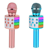 ZZLWAN Karaoke Microphone for Kids Girl: 7 8 9 10 Year Old Girl Gifts| Girl Toys Age 3 4 5 6| Wireless Bluetooth Singing Microphone with Led Light|Birthday for Girl Boy