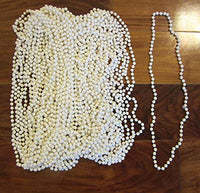 200 White Mardi GRAS Beads Necklaces Party Favors Motorcycle Rally Bead
