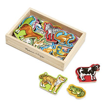 Load image into Gallery viewer, Children&#39;s Magnetic Wooden Wild Animals in a Box - Ages 2+
