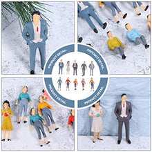 Load image into Gallery viewer, EXCEART 30pcs Scale Models People Set Colorful Painted Train Passengers Figurines Architectural Plastic Sitting and Standing People Figures for Miniature Scenery Layout Random Color
