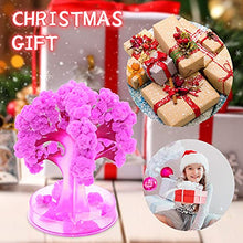 Load image into Gallery viewer, Qinday Magic Growing Crystal Christmas Tree, Presents Novelty Kit for Kids, Funny Educational and Party Toys, Xmas Novelty Creative DIY Gift for Boys Girls (Purple Tree 1)
