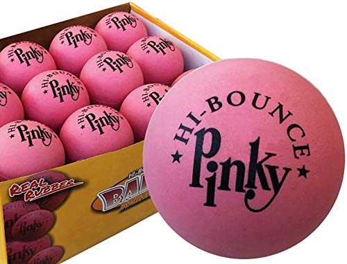Premium Rubber Ball | 12 Balls PACK | Pinky Bouncy Ball | Colorful Gift Box and Balls Combo | Party Gift Supplies | 100% Solid Rubber High Bounce Pink Ball | Wall Ball For Kids | Bounciest Ball Games