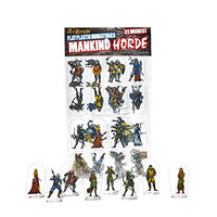 Arcknight Flat Plastic Miniatures: Mankind Horde; 31 Unique Human-Themed Enemy Minis for DND 5e and Pathfinder; Affordable, Skinny Figurines for Dungeons and Dragons and Other Tabletop RPG Games