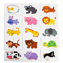Load image into Gallery viewer, Baby Infant 32pcs Flash Card Jigsaw cognition Puzzle Shape Matching Puzzle Cognitive Learning Early Education Card Learning Toys in a Box - Animal
