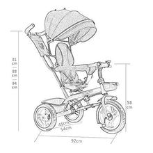 Load image into Gallery viewer, 4 in 1 Baby Bicycle Baby Trolley 1-3-6 Year Old Bicycle Rotating Seat Safety Fence Baby Birthday Present (Color : Red)
