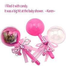 Load image into Gallery viewer, JC HUMMINGBIRD 12 Pieces Fillable Baby Rattle Party Favors, Pink with Decorative Bear &amp; Ribbon
