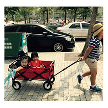 Load image into Gallery viewer, Outdoor Camping Car Supermarket Fishing Shopping Portable Trolley Home Four-Wheel Folding Shopping Cart (Color : A)
