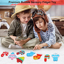 Load image into Gallery viewer, EVERMARKET 20 Pack Christmas Push Pop Bubble Fidget Sensory Toy, Mini Christmas Bubble Popper Stress Relief Silicone Squeeze Relax Toy, Push Pop Bubbles Fidget Toys Keychains Party Favors
