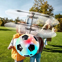 Load image into Gallery viewer, 3 Pack Kids Flying Ball RC Toys, Hand Operated Mini Drones with Lights Recharge Holiday Toy for Boys Age 3-14 Infrared Induction Helicopter Remote Controller Indoor Outdoor Sports Toy Christmas Gift
