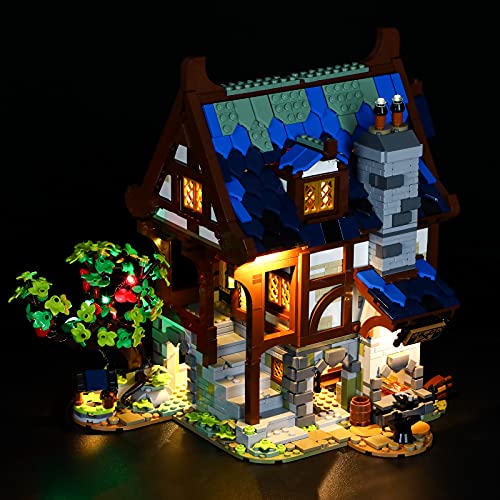 BRIKSMAX Led Lighting Kit for Ideas Medieval Blacksmith - Compatible with Lego 21325 Building Blocks Model- Not Include The Lego Set