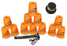 Load image into Gallery viewer, Speed Stacks Custom Combo Set: 12 NEON ORANGE Cups, Cup Keeper, Quick Release Stem
