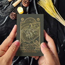 Load image into Gallery viewer, GUUDUI 78Pcs Original Tarot Cards with Book-Type Card Box,Tarot Deck Guidebook for Beginners Black-Gold Printing Collection
