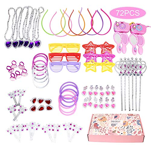 HongHong Outdoor Toys 72Pcs/Set Princess Pretend Jewelry for Boys and Girls Gift