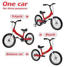 Load image into Gallery viewer, BIKEBOY Balance Bike 2 in 1,The Dual Use of a Kids Balance Bike and Toddler Bike, for 1 2 3 4 5 6 7 Years Old -12 14 16 Inches with Training Theory, Brake, Pedal
