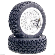Load image into Gallery viewer, Toyoutdoorparts RC 2084-8019 Plating Wheel Offset:9mm Rally Tires for HSP 1:10 On-Road Rally Car
