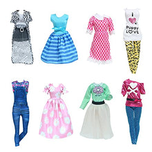 Load image into Gallery viewer, 38 Pcs Doll Clothes and Accessories for 11.5 inch Doll Include 3 Fashion Dress 4 Casual Outfits 1 Jumpsuit and 10 Hangers 10 Shoes 6 Necklaces 4 Glasses for Children
